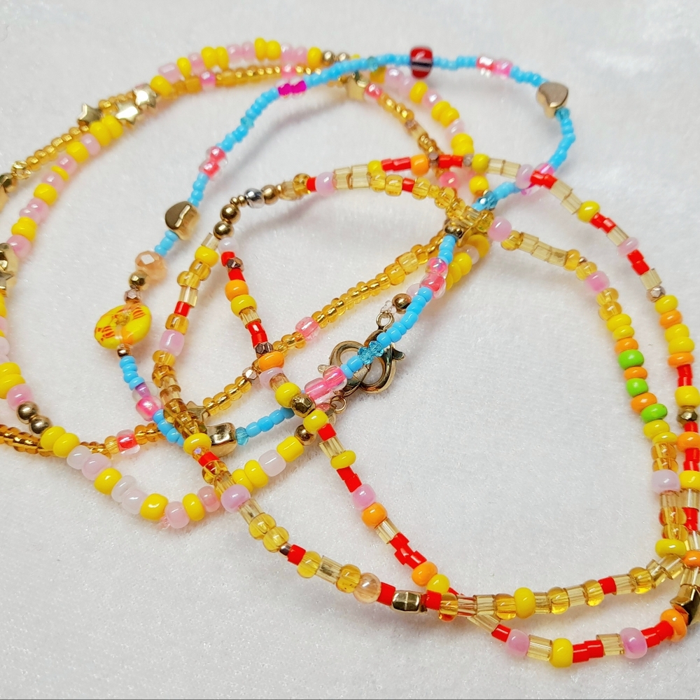 2 = $ 14 New handmade anklets bead